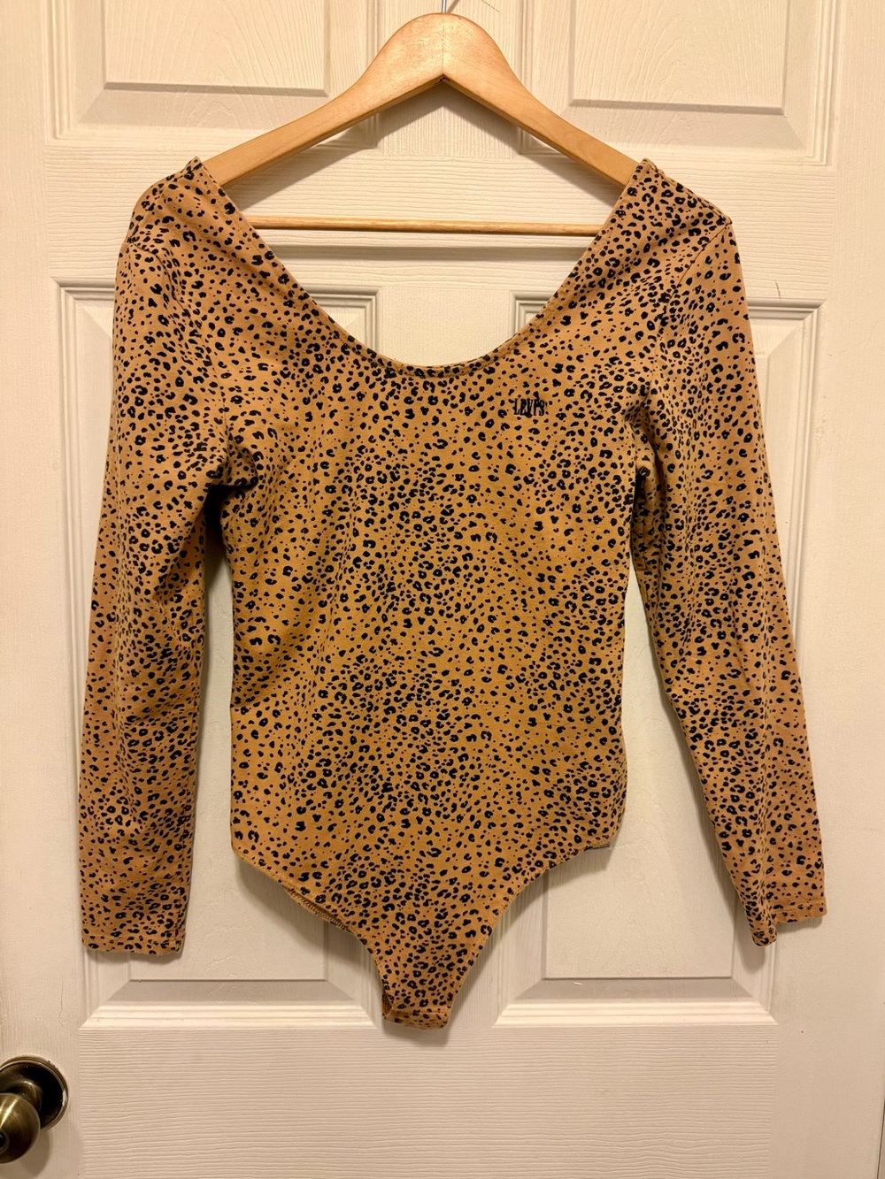 Levi's Long-Sleeve Leopard Print Bodysuit